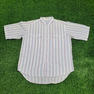 Vintage LEVIS Baggy Button Shirt Medium 23x31 Poplin